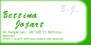 bettina jojart business card