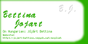 bettina jojart business card
